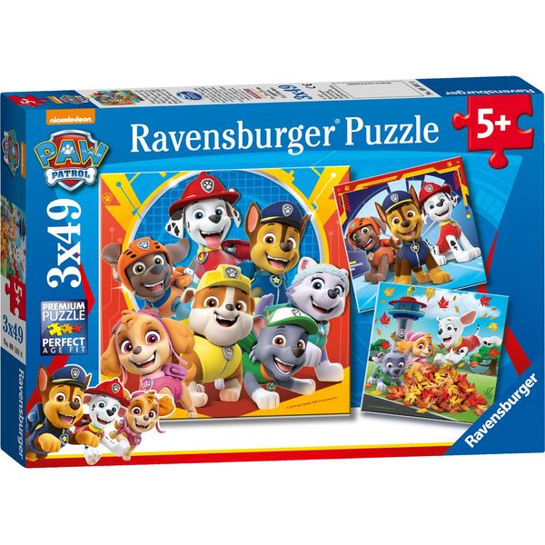 Ravensburger Paw Patrol Children's Puzzle Set - 3X49 Pieces - Ready To Rescue-image