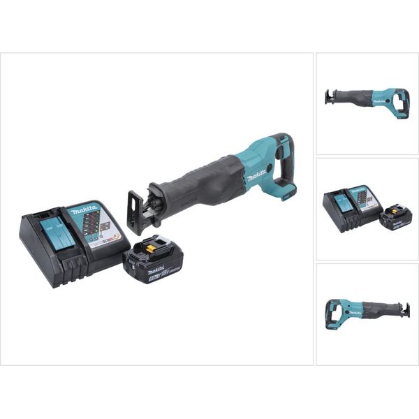 Sega A Nastro A Batteria Makita Djr 186 RT1 18 V + 1X Batteria 5,0 Ah + Caricabatterie-image