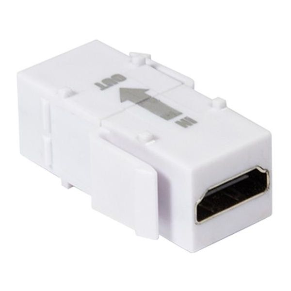 Connettore Modulare Logilink Keystone Da Presa Hdmi A Presa Hdmi Con Ripetitore Bianco (Confezione Da 1)-image