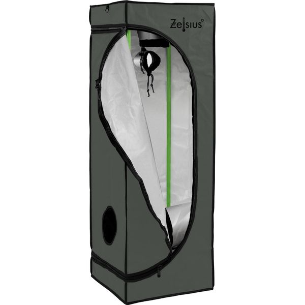 Zelsius Grow Tent Myhomegrow Grow Tent | Indoor Growroom | Grow Cabinet Darkroom Plant Tent Greenhouse Grow Tent (120 X 60 X 180 Cm, Grigio)-image