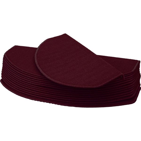 Set Di 15 Tappetini Per Scale HWC-G49, Tappeto Per Scale, Set Di Tappetini Di Protezione Per Scale, 65X25Cm ~ Mezzotondo, Bordeaux-image