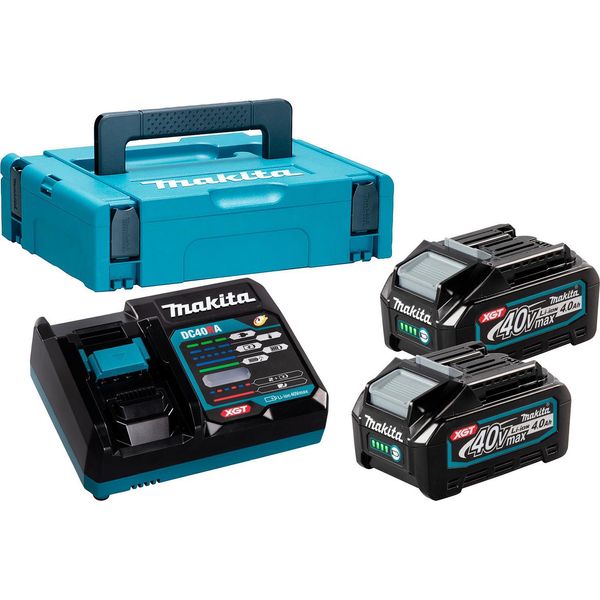 Kit Di Alimentazione A Batteria Ricaricabile Makita 2 X 4,0 Ah, Xgt 40 V Max 40 V Max - Li-Ion - 4,0 Ah - 2 Batterie Ricaricabili-image