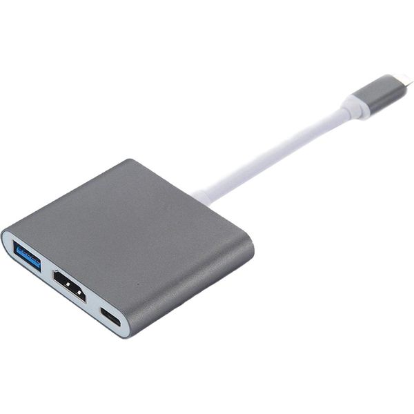 Inf Adattatore Multiporta Da USB-C A Usb (Pd), USB-C, Compatibile Con 4K Hdmi-image