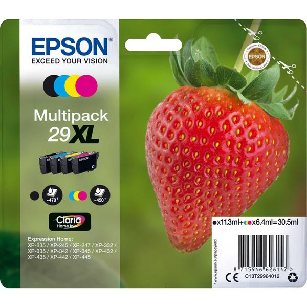 Epson 29XL Multipack - Confezione Da 4 - Xl - Nero, Giallo, Ciano, Magenta - Originale - Blister-image