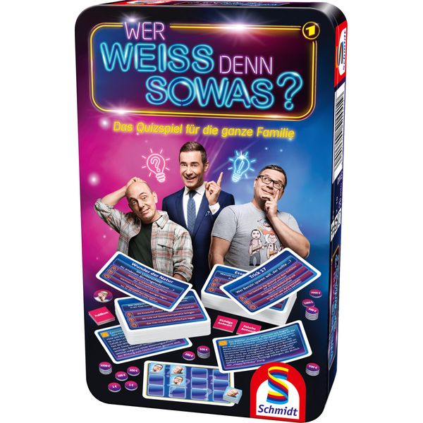 Schmidt 51441 Schmidt Mbs Wer Weiss Denn Sowas? In Metalldose Geschicklichkeitsspiel-image