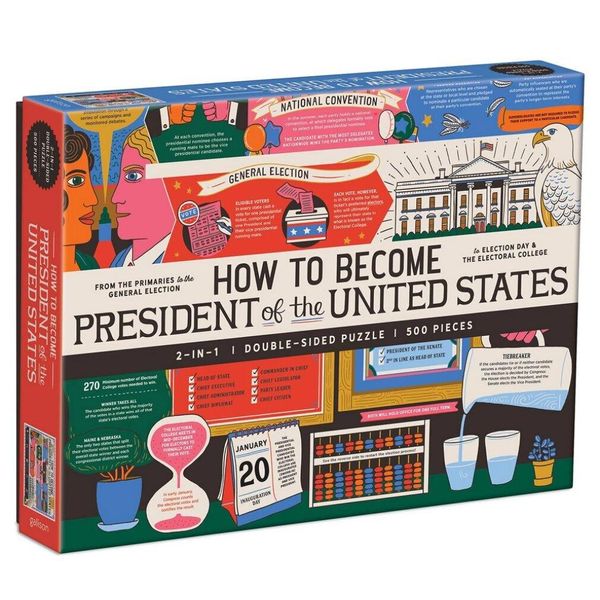 Galison Puzzle Reversibile Come Diventare Presidente Degli Stati Uniti 500 Pezzi-image