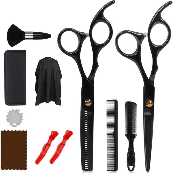 Inf Set Da Parrucchiere Con Forbici, Pettini, Mollette, Cappotto 11 Parti-image