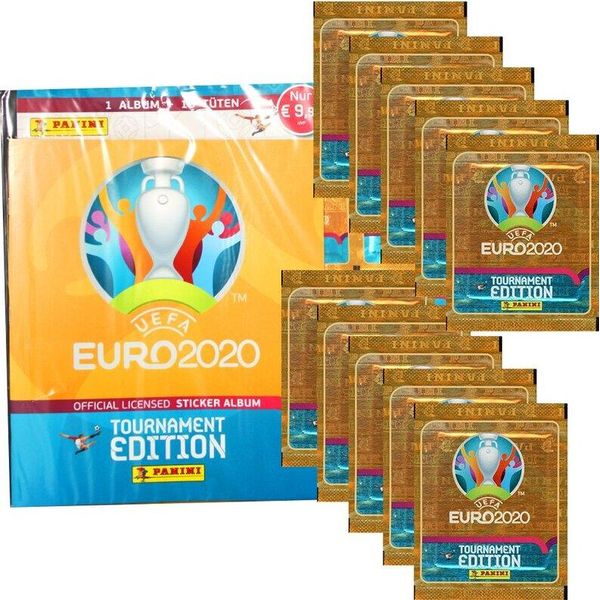 Panini Euro 2020 Torneo 2021 - Figurine Da Collezione - 1 Starter + 10 Bustine-image