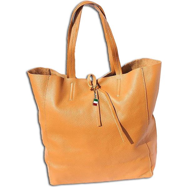 Florence Shopper Donna Vera Pelle Maniglia Cognac 30X35X15 Cm OTF112N-image