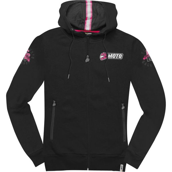 Fc-Moto Felpa Con Cappuccio Con Zip Effortless Da Donna, Nero/Rosa, S-image