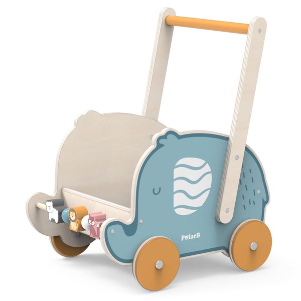 Viga Polarb Passeggino In Legno 2In1 Spingitore Elefante-image