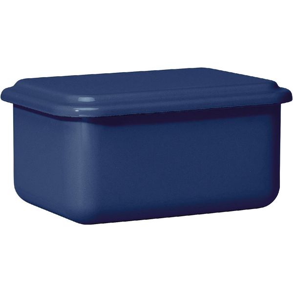 Riess Contenitore Con Coperchio Piccolo Alto 15X11X7Cm Blu Mirtillo Smaltato-image
