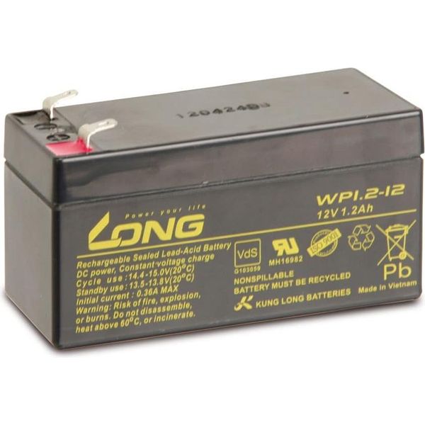 Kung Long Accumulatore Al Piombo WP1.2-12, 12 V-/1,2 Ah-image