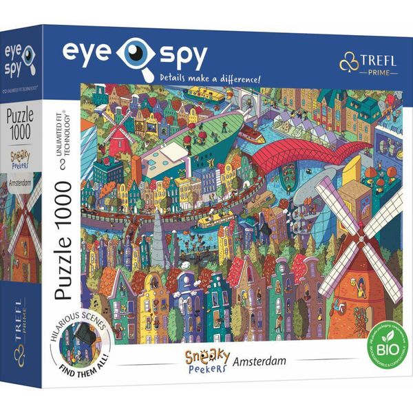 Trefl Puzzle Uft Eye Spy Sneaky Peakers - Amsterdam, Niederlande, 1000 Teile, 68.3 X 48 Cm, 10710-image
