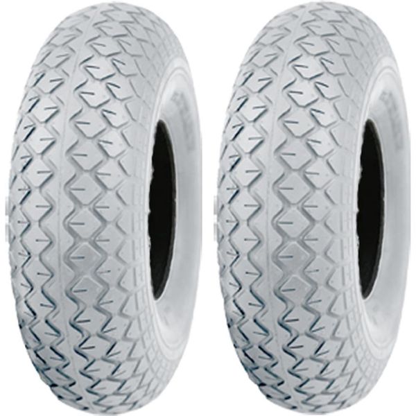2.80/2.50-4 Grigio Pneumatici Per Scooter Di Mobilità Blocco Pneumatico Senza Marcatura (Set Di 2)-image