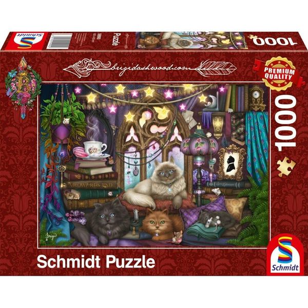 Schmidt Spiele - Birgid Ashwood - Tè Pomeridiano Con Gatti, 1000 Pezzi-image