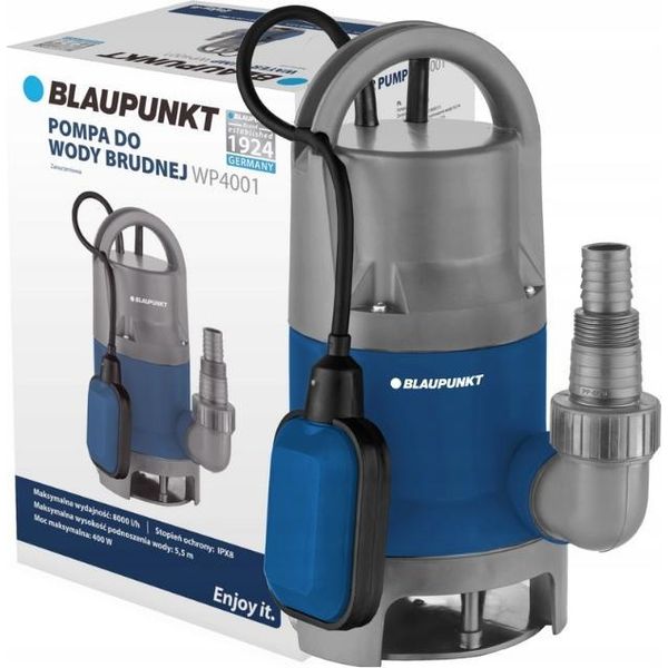 Pompa Sommersa Blaupunkt WP4001 8000L/H, 400W, Per Acque Sporche, Nuova-image
