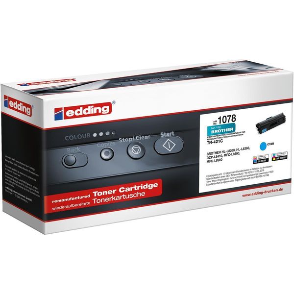 Edding 18-1078 Edding EDD-1078 Toner Ciano Compatibile Con Brother TN-421C-image