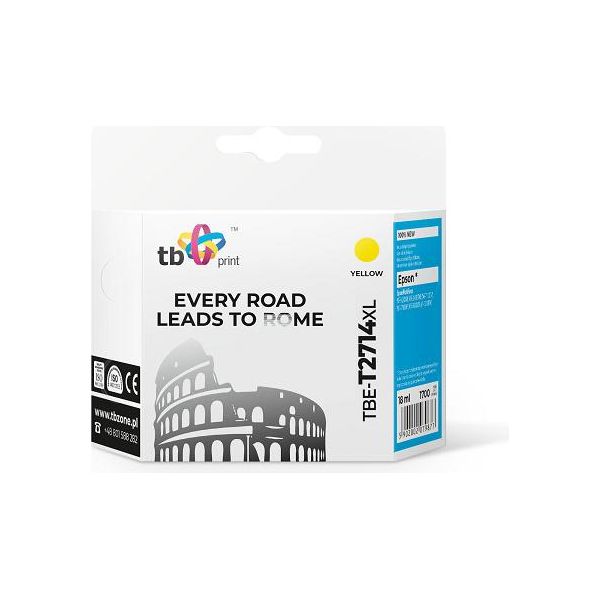 Cartuccia D'inchiostro Tb Compatibile Con Epson WF-3620 T2714 Xl, Nuova, Giallo-image