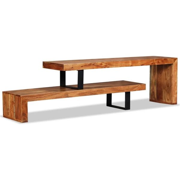 The Living Store Mobile Tv In Legno Massiccio Di Acacia-image