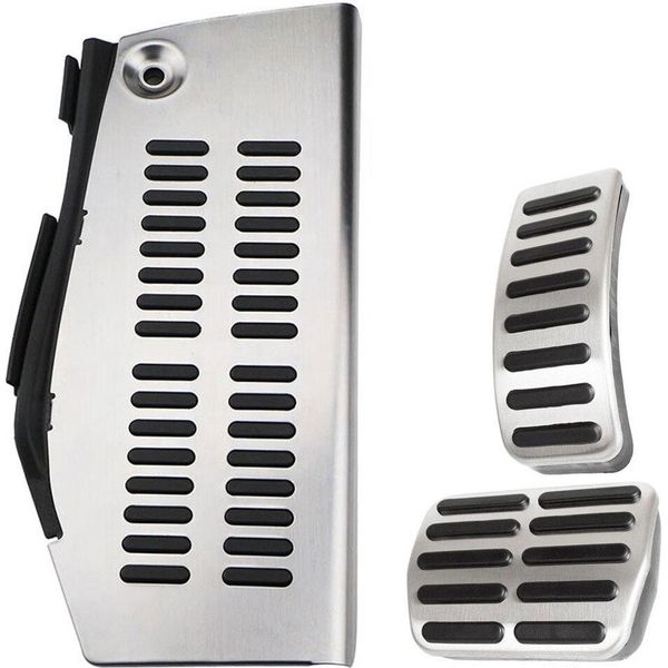 Pedaliera Sportiva + Poggiapiedi (Automatico) In Nero / Argento Per Seat Leon 1M / Toledo 1M-image