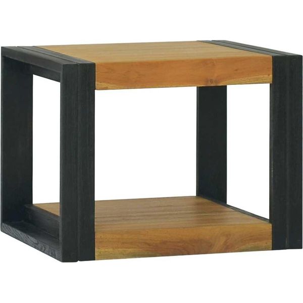 The Living Store Mensola Da Bagno A Parete 45X45X35 Cm In Legno Massiccio Teak-image