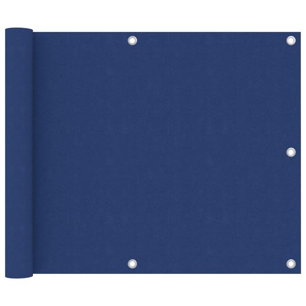 The Living Store Schermo Privacy Per Balcone Blu 75X600 Cm Tessuto Oxford-image