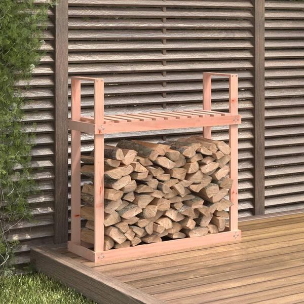 The Living Store Porta Legna 110X35X108,5 Cm In Legno Massiccio Di Abete Douglas-image