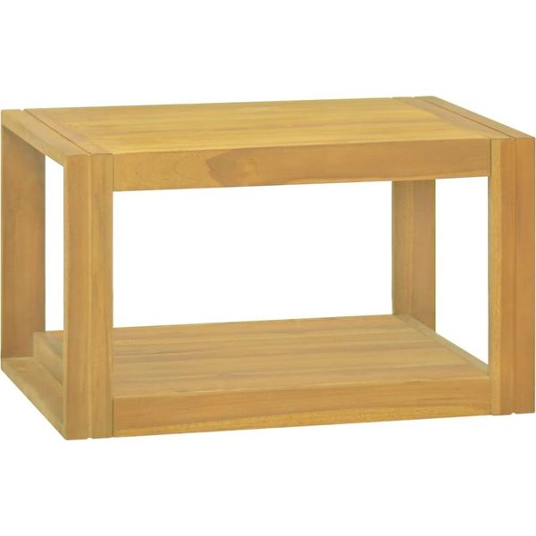 The Living Store Mobile Da Bagno A Parete 60X45X35 Cm In Legno Massiccio Teak-image