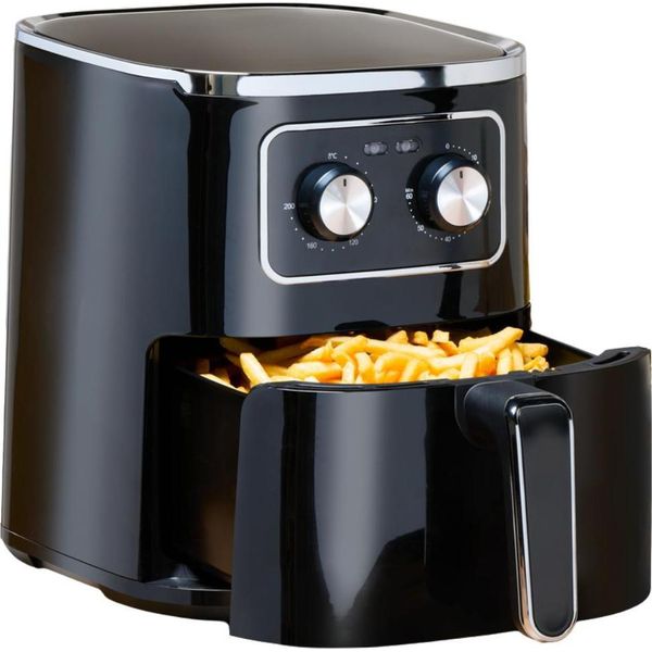 Alpina Airfryer 4,5L - Friggitrice Ad Aria Calda 1-4 Persone - Friggitrice Ad Aria Con Funzione Timer - Temperatura Regolabile Da 80 A 200 Gradi - Forno Ad Aria Calda 1400W-image