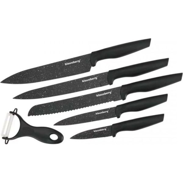 Klausberg Set Di Coltelli Da Cucina Rivestiti In Marmo KB7613-image