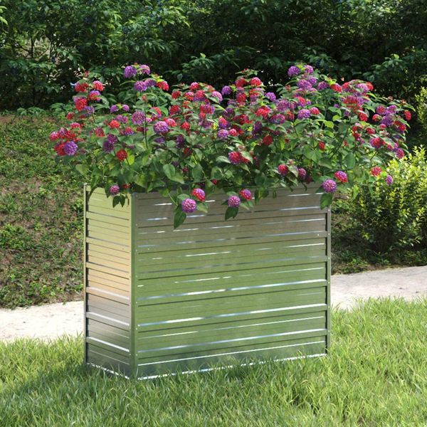 Maison Exclusive - Letto Rialzato Giardino 100X40X77 Cm In Acciaio Zincato Argento-image