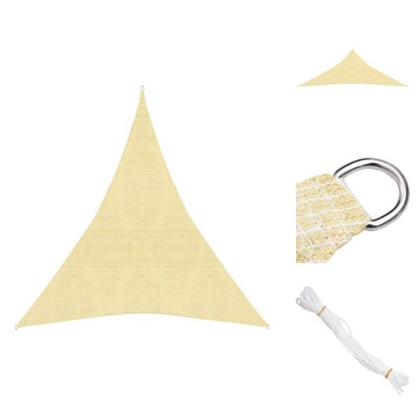 Vidaxl Tenda Da Sole 160 G/M² Beige 5X6X6 M Hdpe - Ombrelloni E Tende Da Sole-image