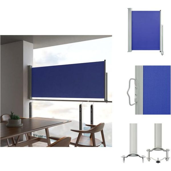 Vidaxl Tenda Laterale Estensibile 100X300 Cm Blu - Ombrelloni E Tende Da Sole-image