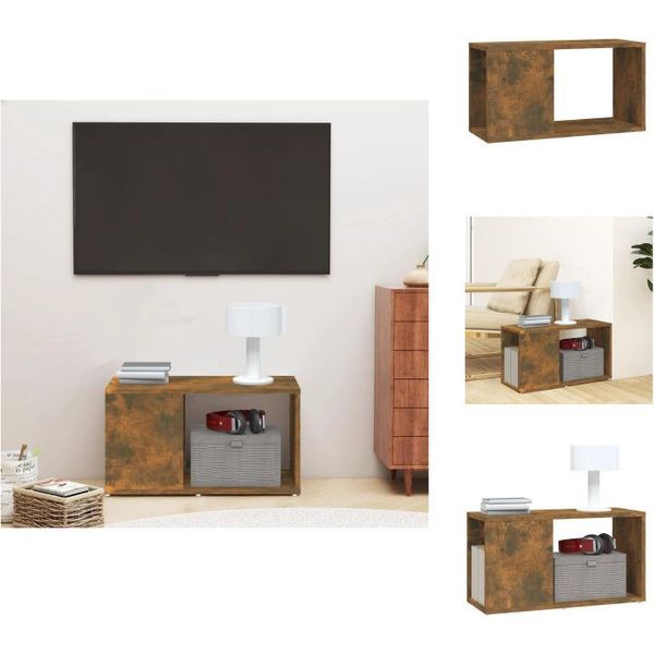 Mobile Tv Vidaxl Rovere Fumé 60X24X32 Cm Materiale A Base Di Legno - Mobili Tv-image