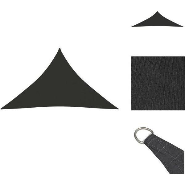 Vidaxl Tenda Da Sole In Tessuto Oxford Triangolare 3,5X3,5X4,9 M Antracite - Ombrelloni E Tende Da Sole-image