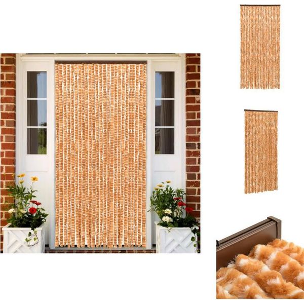 Vidaxl Tenda Zanzariera Ocra E Bianca 100X220 Cm Ciniglia - Zanzariera-image