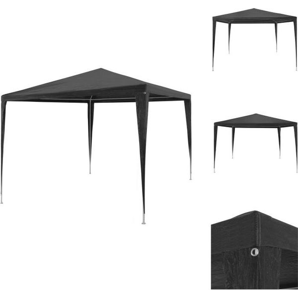 Vidaxl Tenda Per Feste 3X3 M Pe Antracite - Padiglioni E Tende Per Feste-image