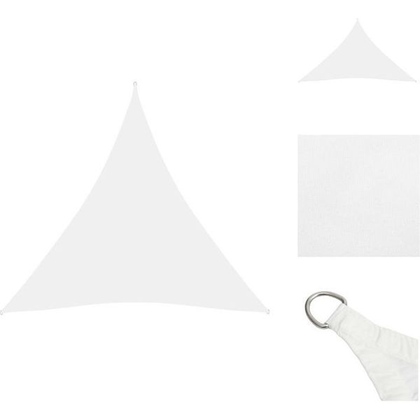 Vidaxl Tenda Da Sole In Tessuto Oxford Triangolare 4,5X4,5X4,5 M Bianco - Ombrelloni E Tende Da Sole-image