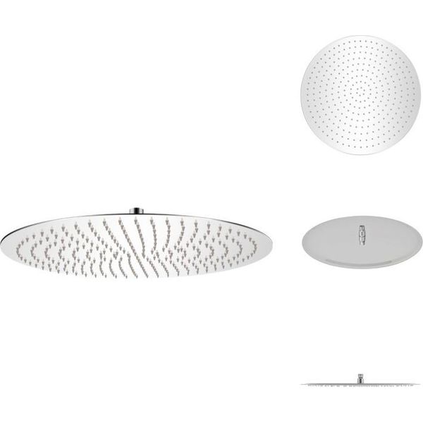 Vidaxl Soffione Doccia A Pioggia In Acciaio Inox 50 Cm Rotondo - Soffioni Doccia-image