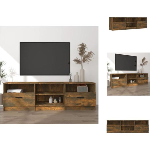 Mobile Tv Vidaxl Rovere Fumé 150X33,5X45 Cm Materiale A Base Di Legno - Mobili Tv-image