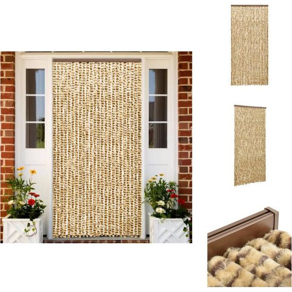 Vidaxl Tenda Zanzariera Beige E Marrone 100X220 Cm In Ciniglia - Zanzariera-image