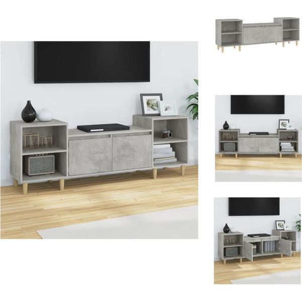 Mobile Tv Vidaxl Grigio Cemento 160X35X55 Cm Materiale A Base Di Legno - Mobili Tv-image