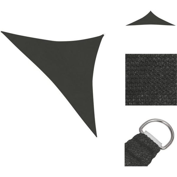 Vidaxl Tenda 160 G/M² Antracite 5X5X6 M Hdpe - Ombrelloni E Tende Da Sole-image