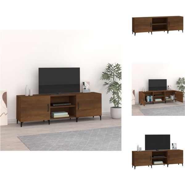 Vidaxl Mobile Tv Marrone Effetto Rovere 150X30X50 Cm Materiale A Base Di Legno - Mobili Tv-image