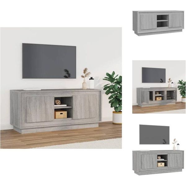 Vidaxl Mobile Tv Grigio Sonoma 102X35X45 Cm In Legno - Mobili Tv-image