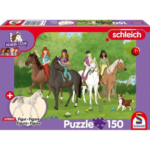 Schmidt Puzzle Schleich Viaggio Nella Natura 150 Pezzi + Schleich Figura-image