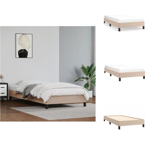 Vidaxl Struttura Letto Cappuccino-Marrone 80X200 Cm In Pelle Finta - Letti & Strutture Letto-image