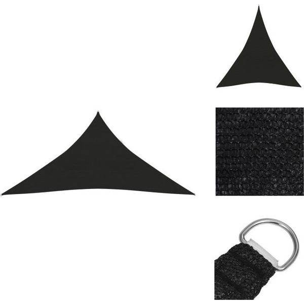 Vidaxl Tenda Da Sole 160 G/M² Nero 5X6X6 M Hdpe - Ombrelloni E Tende Da Sole-image