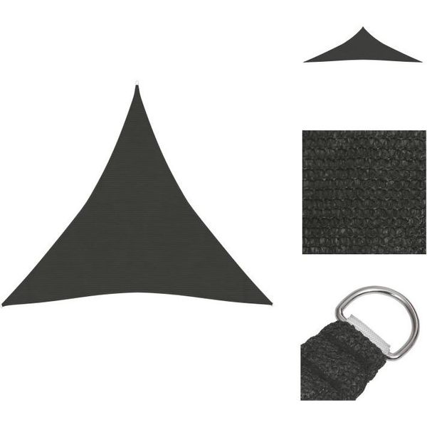 Vidaxl Tenda Da Sole 160 G/M² Antracite 4,5X4,5X4,5 M Hdpe - Ombrelloni E Tende Da Sole-image